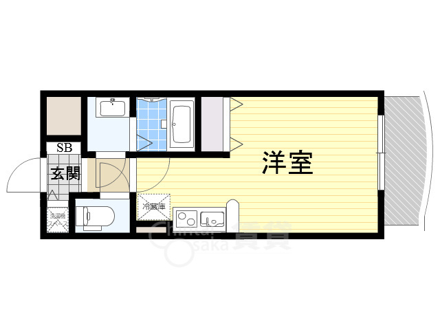 大阪市淀川区宮原のマンションの間取り