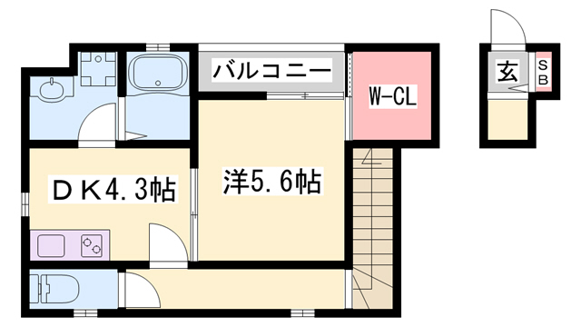 三木市府内町のアパートの間取り