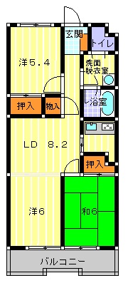 ベ.ハーゲンハイム城東の間取り