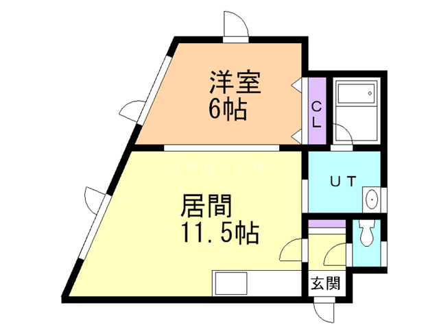 札幌市北区北六条西のアパートの間取り