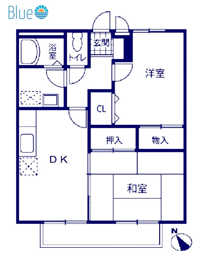 横浜市保土ケ谷区上菅田町のアパートの間取り