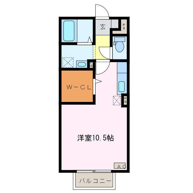 津市一志町田尻のアパートの間取り