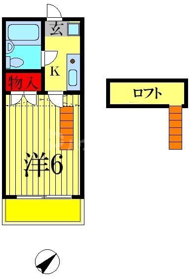 松戸市新松戸南のアパートの間取り