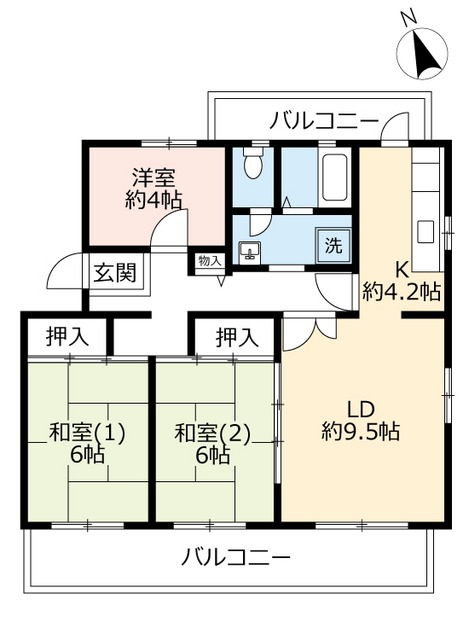 ＵＲ高の原駅東の間取り