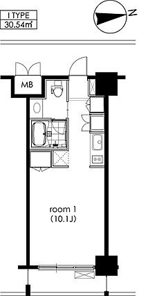 港区芝のマンションの間取り