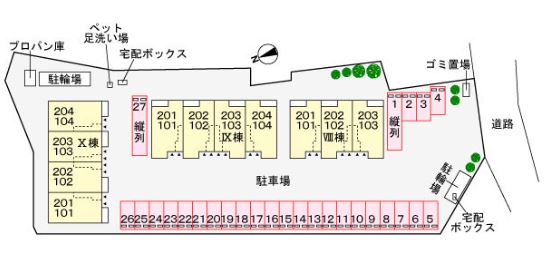 【紫陽花Xの駐車場】