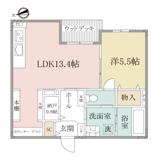 （シニア限定）ヘーベルヴィレッジ府中～本の杜～の間取り