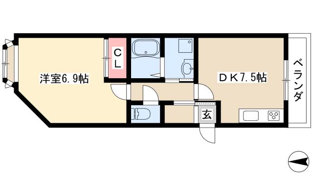 グリーンハイツ高見の間取り