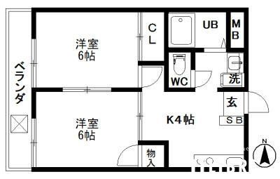 国分寺市本多のマンションの間取り