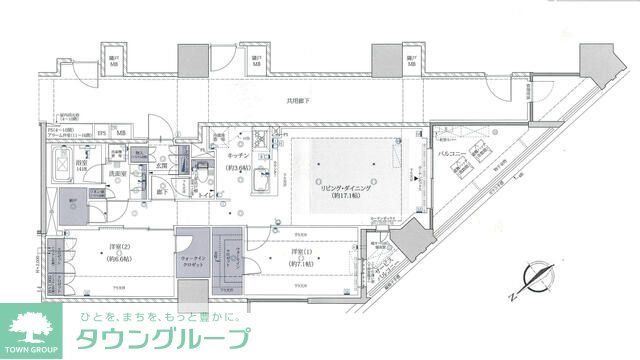 レーベン小田原ＴＨＥ　ＴＯＷＥＲの間取り