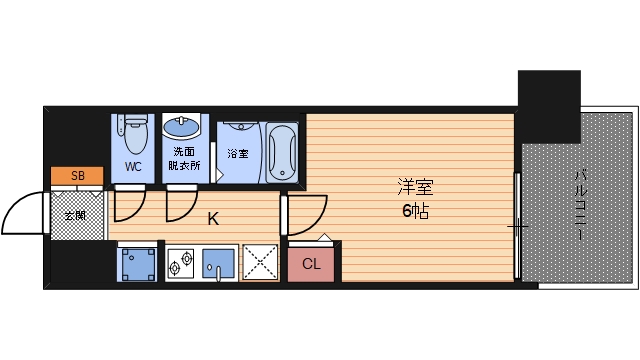 プレサンス京町堀ノースの間取り