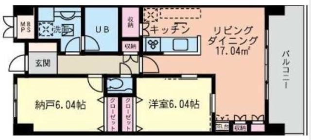 川口市戸塚のマンションの間取り