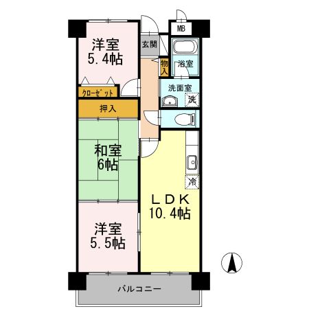 サンスカイハイツの間取り