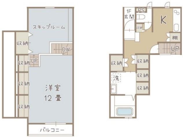 名西郡石井町高原のアパートの間取り