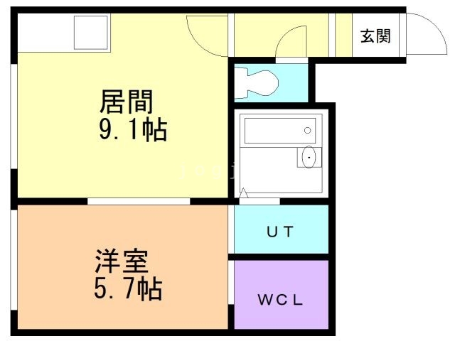 札幌市白石区東札幌四条のアパートの間取り