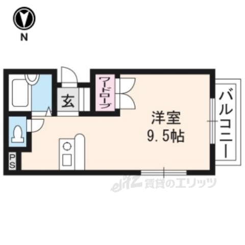 京都市山科区椥辻番所ケ口町のマンションの間取り