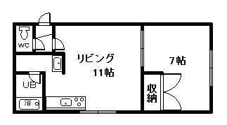 プチメゾンＮ１．４の間取り