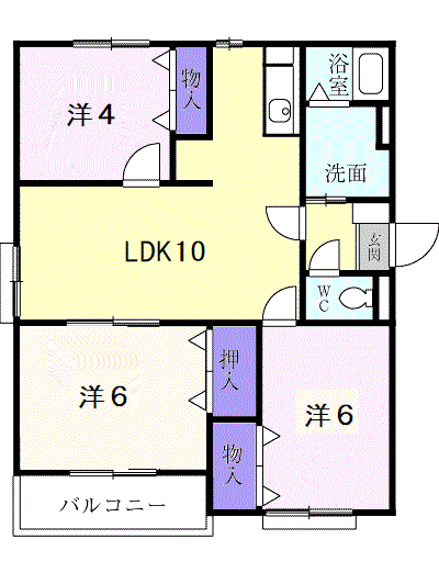 メゾンダイアンの間取り