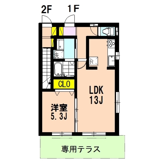 世田谷区船橋のアパートの間取り