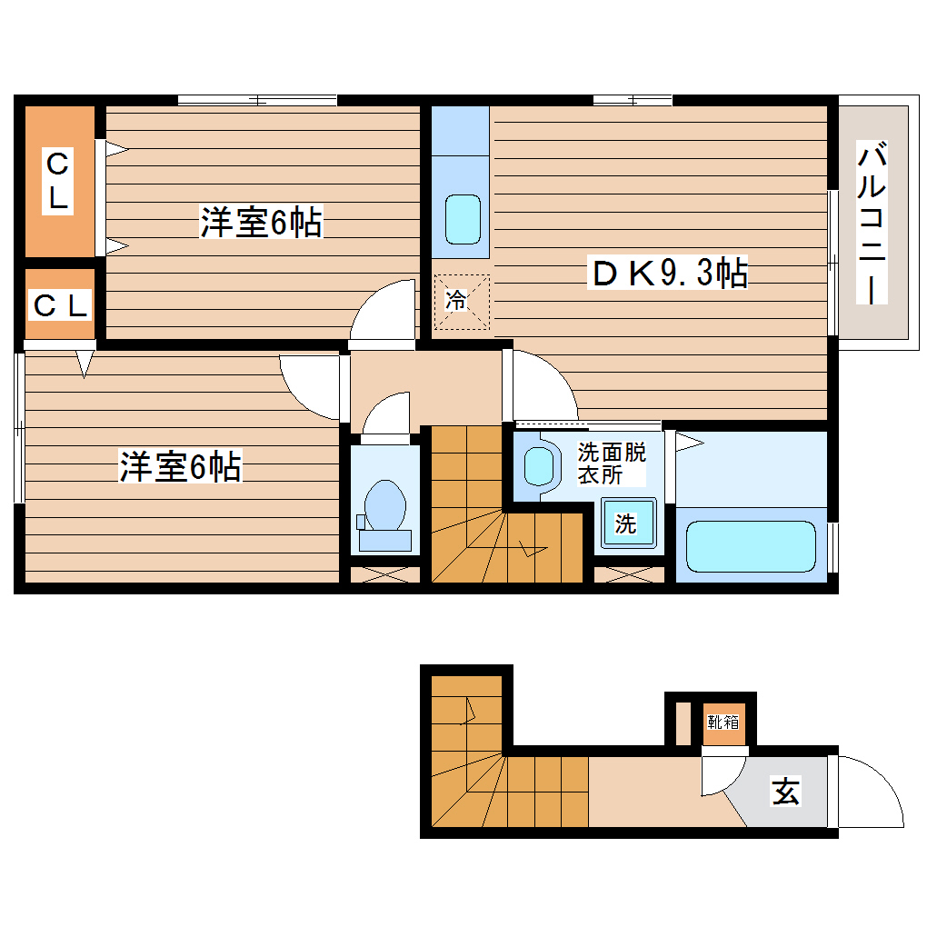 グランシューベル弐番館の間取り