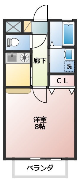 ユトリロ柱九番町２の間取り