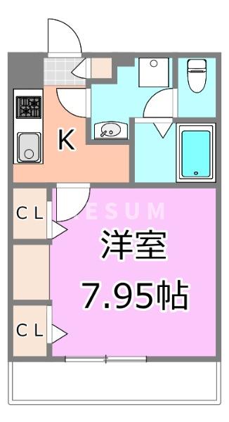 ＪＲ京葉線 蘇我駅 徒歩15分 3階建 築4年の間取り写真