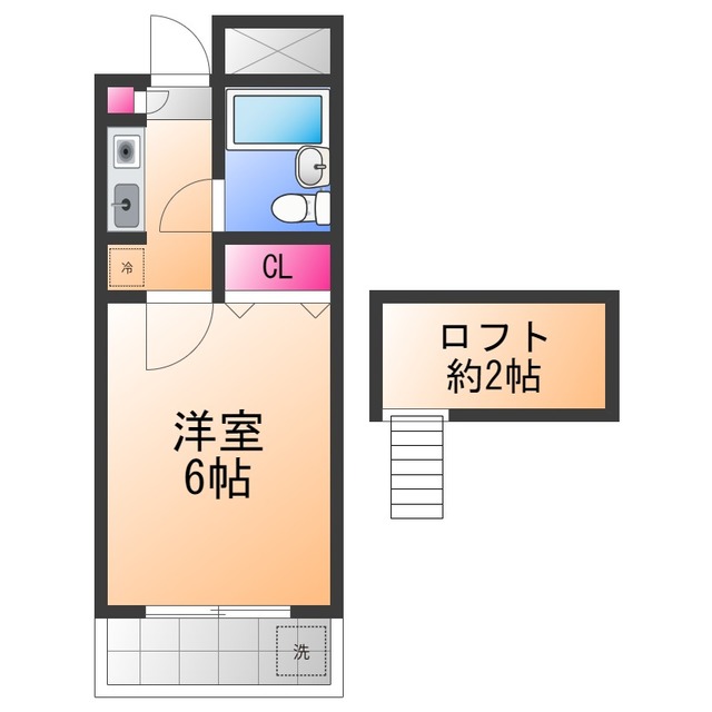 南海本線 泉佐野駅 徒歩18分 4階建 築33年の間取り写真
