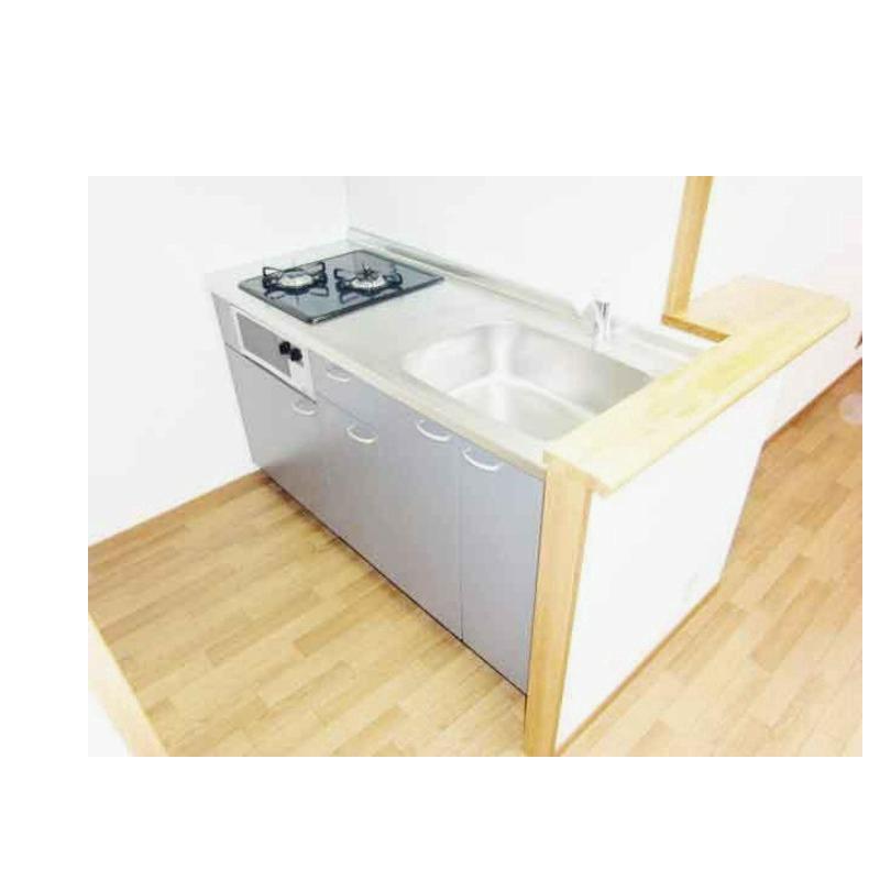 キッチン　掃除が楽なガラストップコンロを採用！