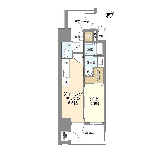 ＪＲ中央本線 鶴舞駅 徒歩7分 15階建 築5年の間取り写真