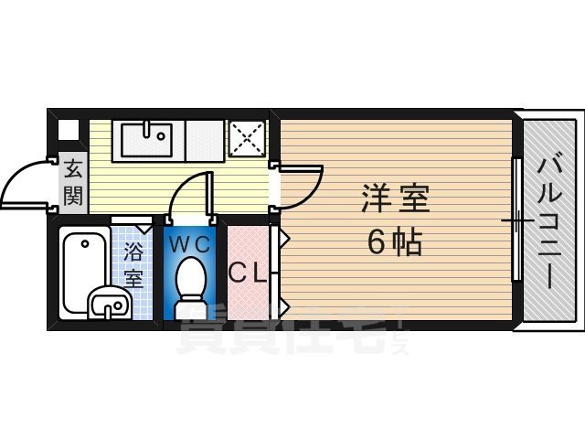 南海高野線 白鷺駅 徒歩5分 5階建 築40年の間取り写真