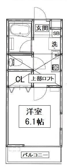 PonyVilleB棟の間取り写真