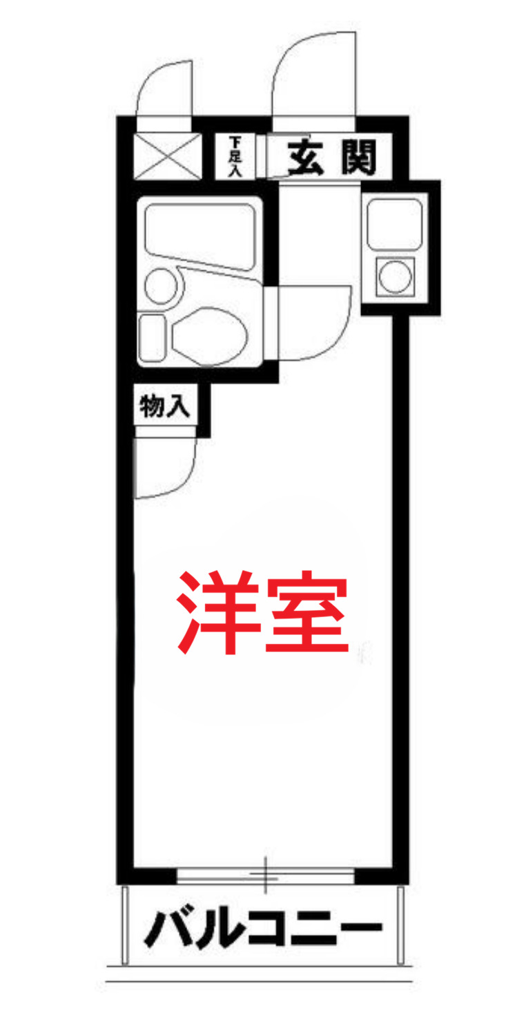 京急本線 新馬場駅 徒歩11分 5階建 築40年の間取り写真
