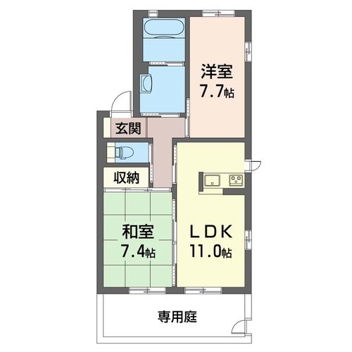 シャーメゾン エクセル宮下Dの間取り