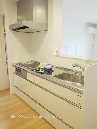 キッチン　2口IH・1口ラジエント付きシステムキッチン