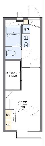 レオパレスブラン大分の間取り