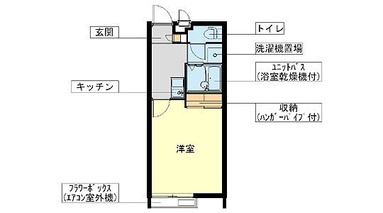 レオパレス美里　４６３６３の間取り