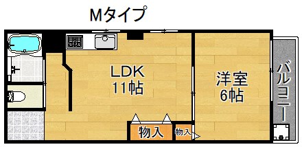 大阪市西成区南津守のマンションの間取り