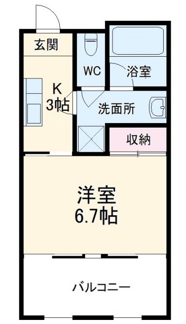 那覇市久茂地のマンションの間取り