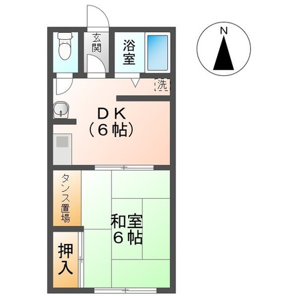 【千葉市緑区あすみが丘のアパートの間取り】