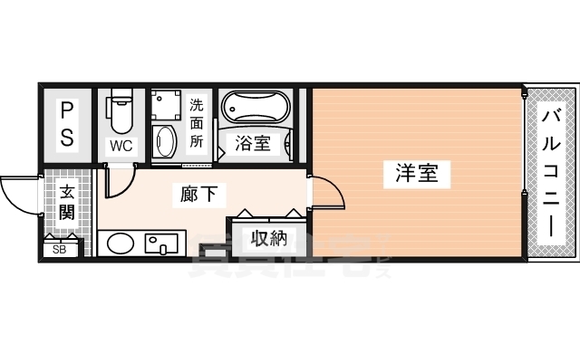 奈良市尼辻中町のマンションの間取り