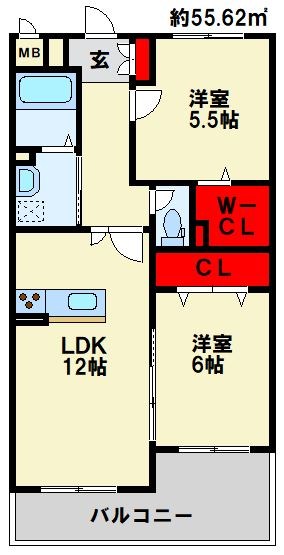 【メゾンほおづきIIの間取り】