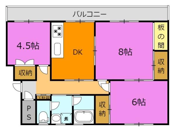 レインボーハウス有秋台西Ｃ35棟の間取り