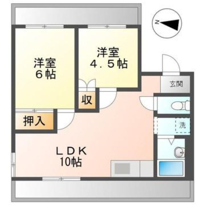 福山市北本庄のマンションの間取り