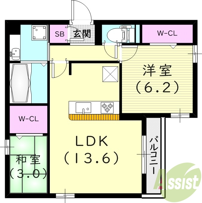 トリシア上甲子園の間取り