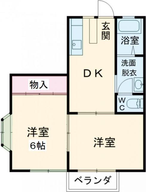 名張市鴻之台３番町のアパートの間取り