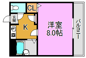 タカイダ西ハイツの間取り