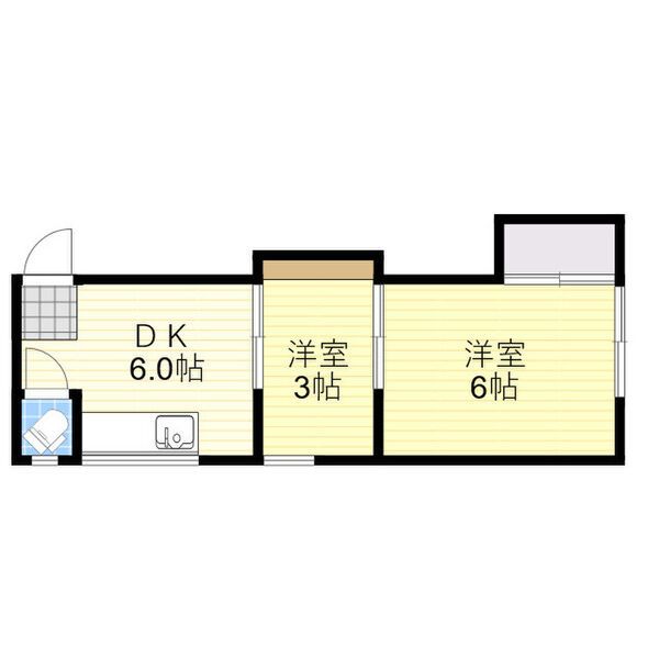 名古屋市西区那古野のアパートの間取り