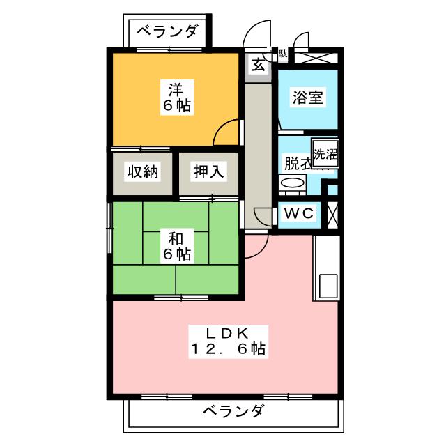 グリーンヒルズ　北館の間取り