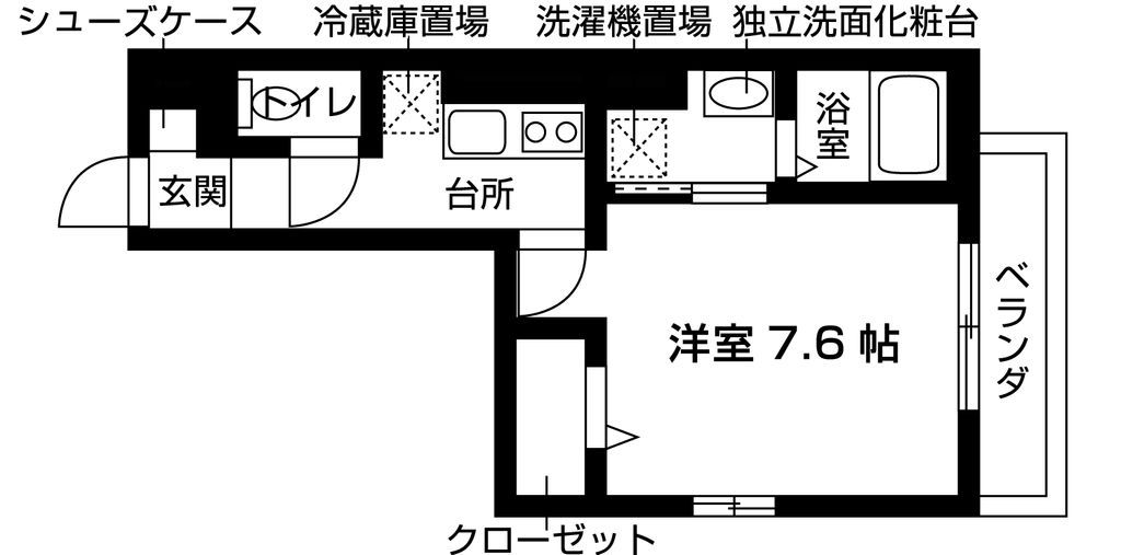 京都市北区上賀茂舟着町のアパートの間取り