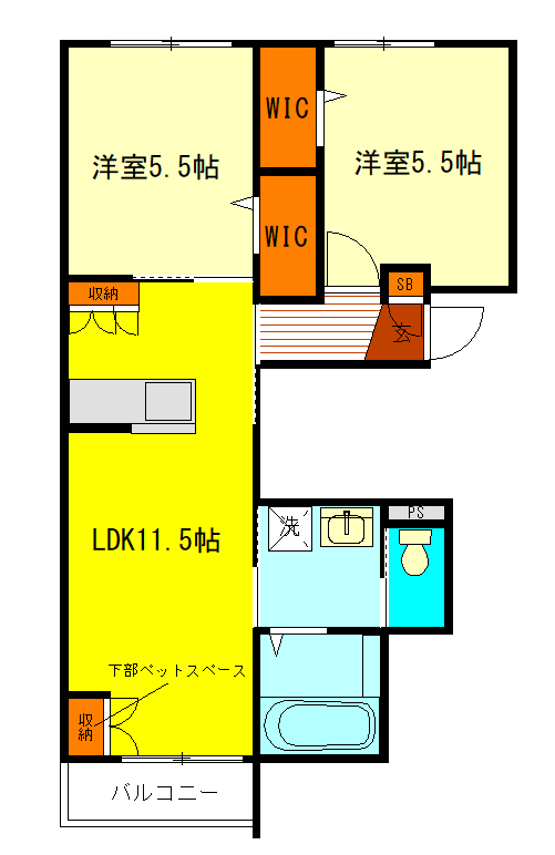 （仮称）回田町ヘーベルメゾンの間取り